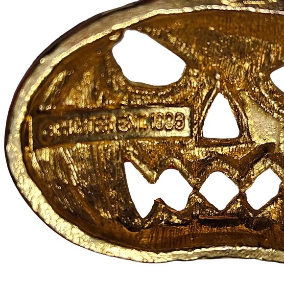 Vintage Halloween Jack O'Lantern Pumpkin Charm Pendant Jewelry Crafting DIY - Picture 3 of 4